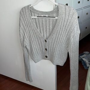 Cropped Grey Sweater